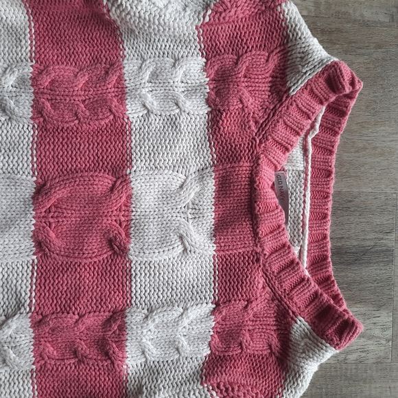 Old Navy Pink & White Striped Sweater - Picture 9 of 9